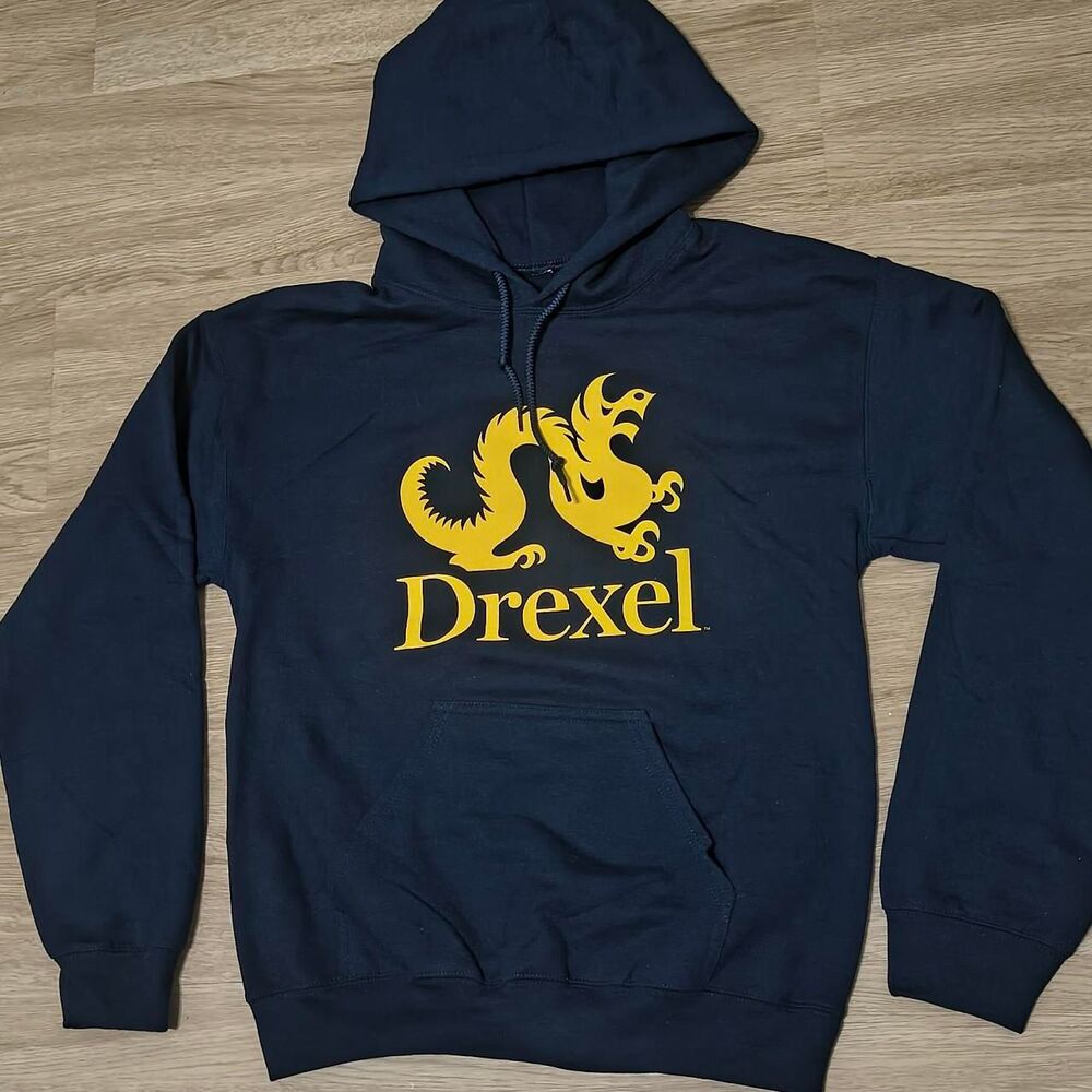 Drexel University Dragons Hoodie – Size S – Navy & Gold